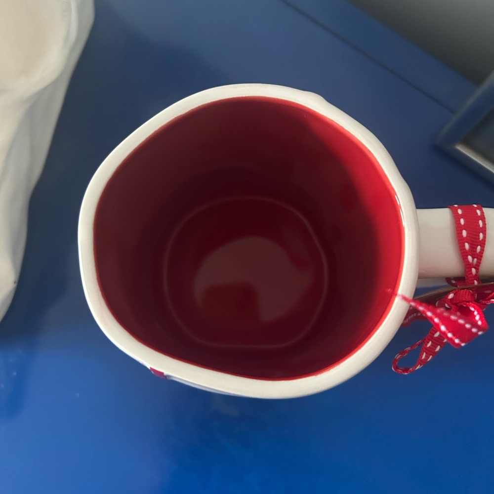 Rae Dunn Red and White You’re My Greatest Gift Decotative Ribbon Mug - Picture 3 of 5